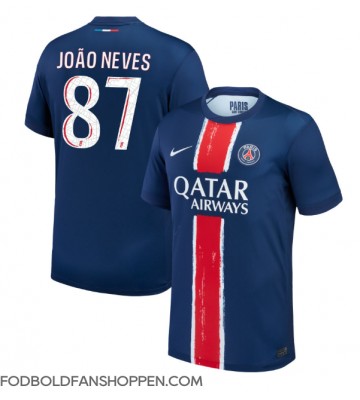 Paris Saint-Germain Joao Neves #87 Hjemmebanetrøje 2024-25 Kortærmet